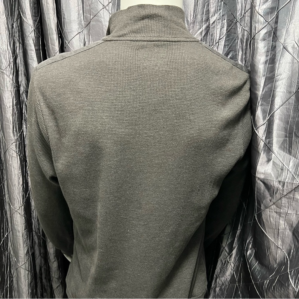 Alfani mock neck 1/4 zip up lightweight waffle shirt - Picture 5 of 8